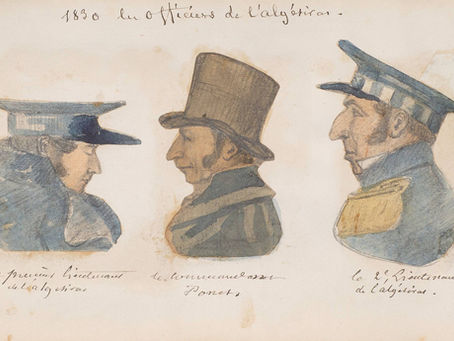 1830. Les premières casquettes des officiers du vaisseau Algésiras