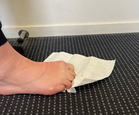 Toe crunching exercises
