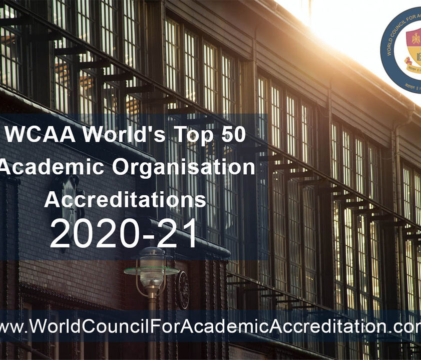 WCAA World's Top 50 Academic Organisation Accreditations 2020-21