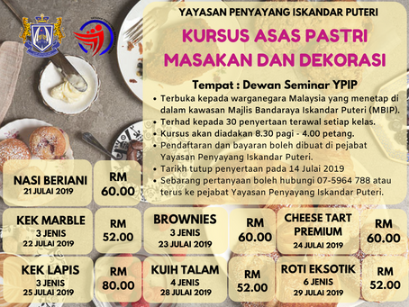 Kursus Pastri, Masakan dan Dekorasi YPIP 2019