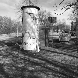 traurige Litfaßsäule