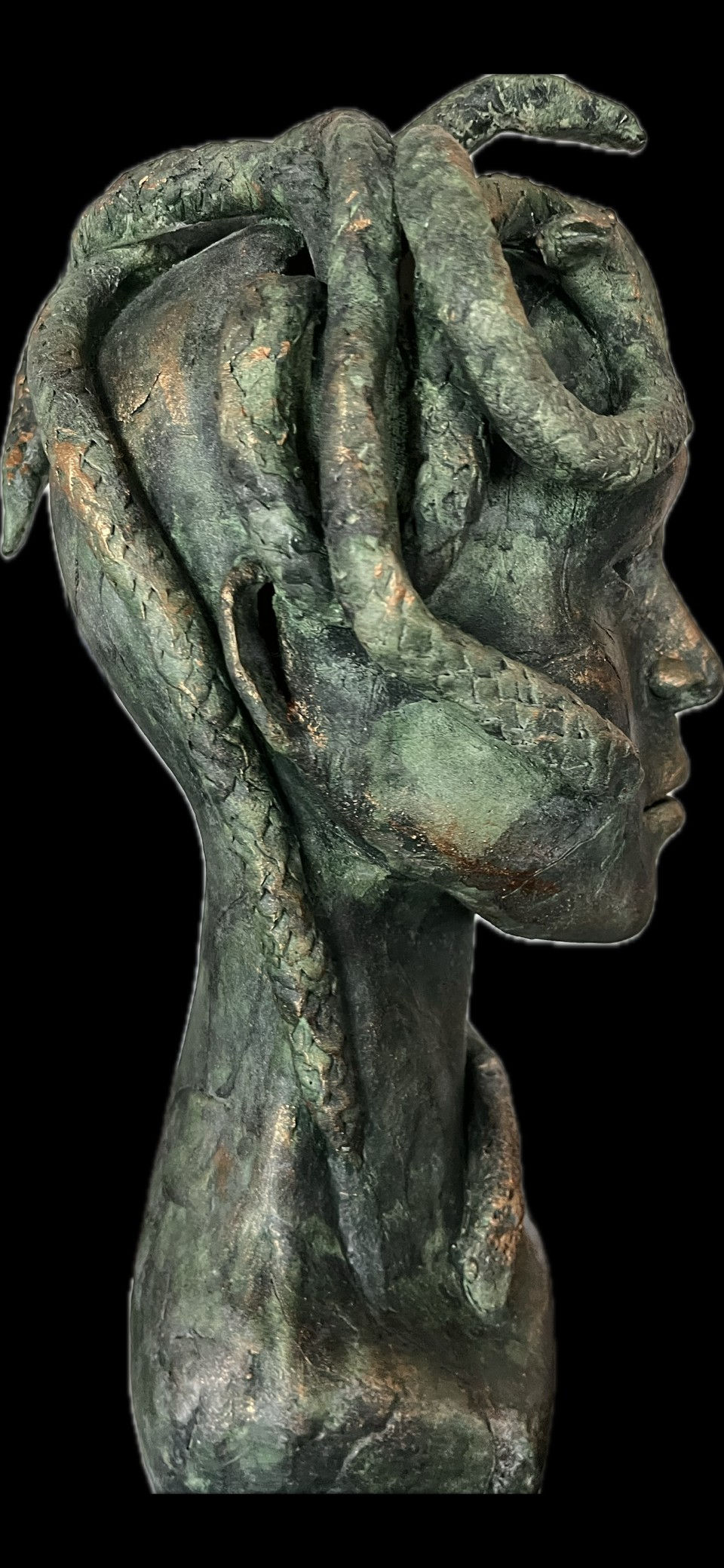 Miniature : Meduse  buste ceramique par isabelle capron