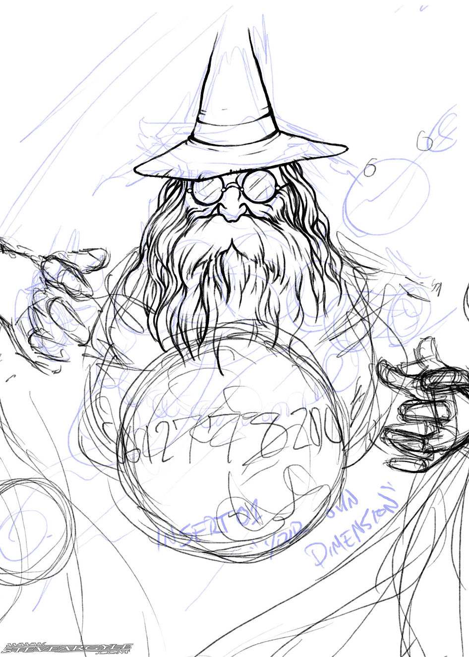 Early, somewhat sillier sketch idea.