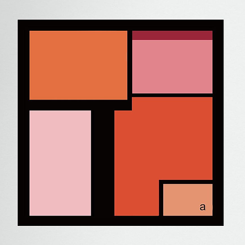  Modern abstract geometric artwork featuring rectangular color fields in red, pink, orange, apricot, and burgundy, separated by bold black lines. Contemporary minimalist composition inspired by geometric abstraction and Bauhaus aesthetics. Available as a high-resolution digital download for custom printing in multiple sizes and print finishes, making it ideal for living rooms, offices, hallways, studios, clinics, and modern commercial interiors. Modern Art. Geometric Art. Concrete Art. Wall Art. Deco Art. Unframed, framed, with or without a mat.