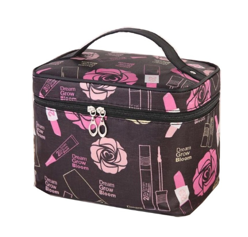 Thumbnail: New Flamingo Cosmetic Bag Necessaire Travel Organizer Make up Box Toiletry Kit W