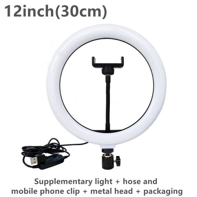 Thumbnail: 10/8/6/12 Inch Self-Timer Ring Light Photography Fill Light LED Ring Light Kit f