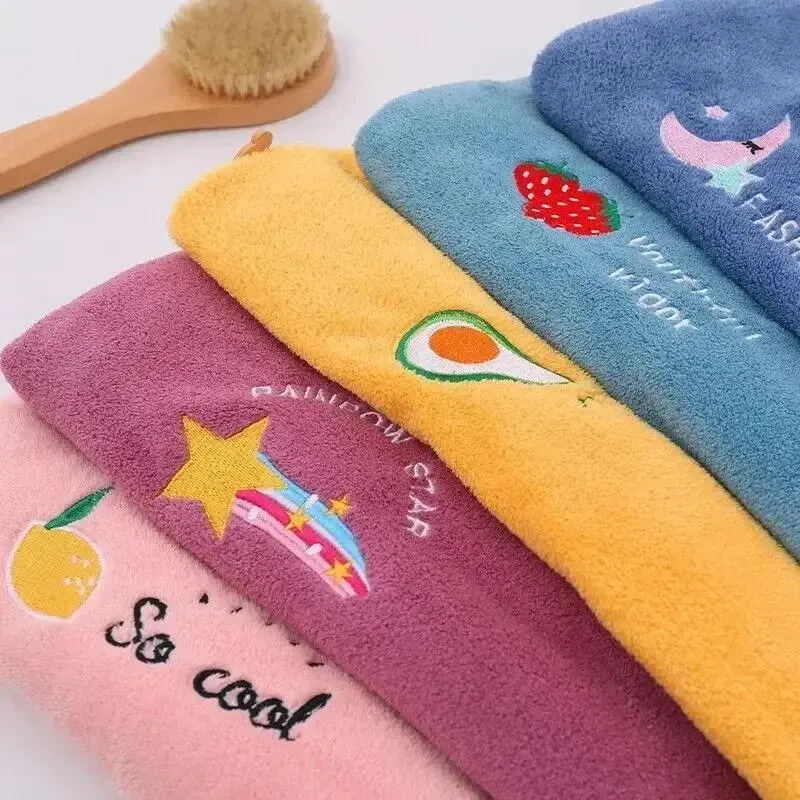 Thumbnail: Quickly Dry Hair Hat Super Absorbent Soft Bathroom Women Head Towels Girls Cute 