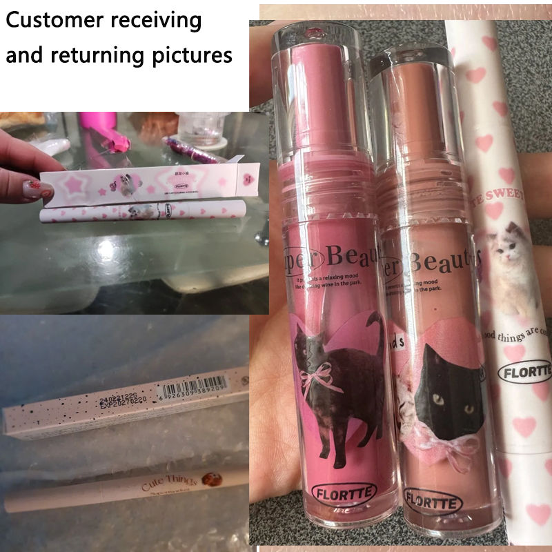 Thumbnail: FLORTTE Lip liner Pencil Natural Matte Lip Liner Cute Animals Lipstick Pen Lasti