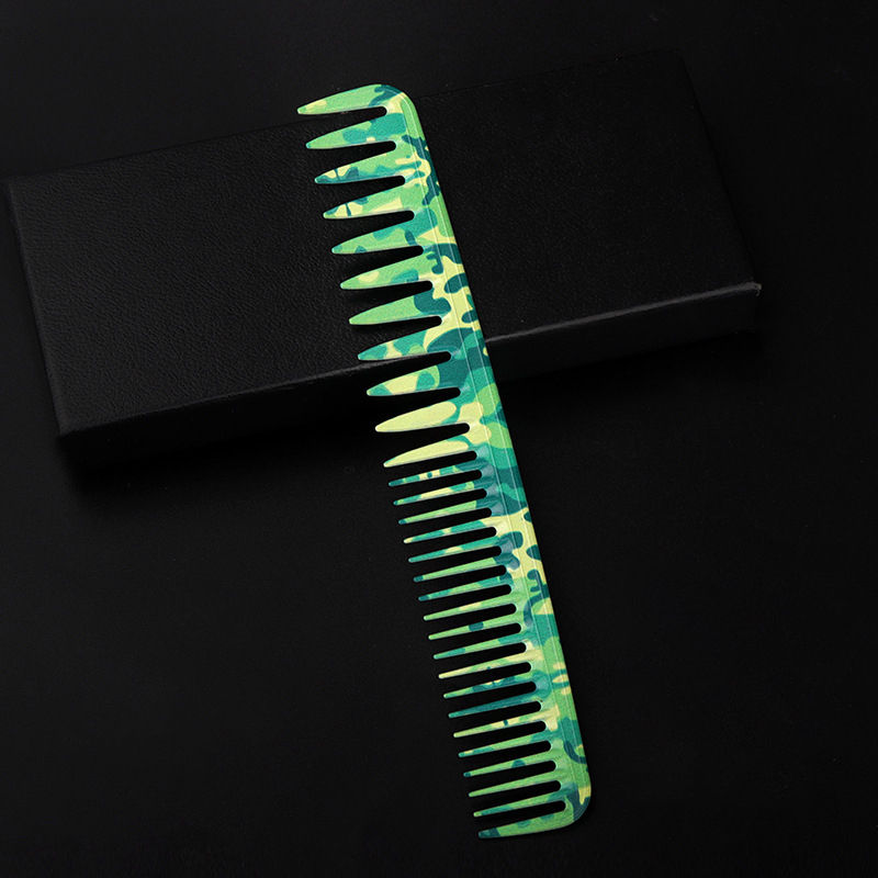 Thumbnail: Camouflage Hairdressing Comb Tangled Straight Hair Brushes Ponytail Comb For Sal