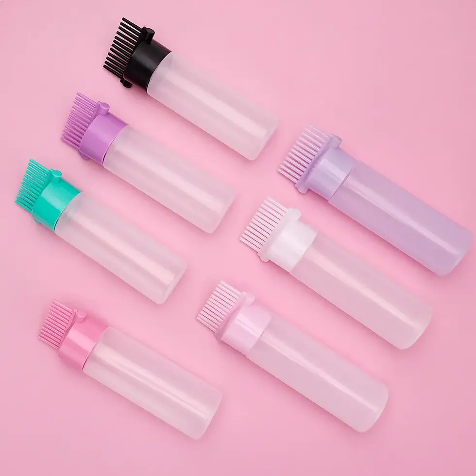 Thumbnail: 180ml Hair Dye Applicator Bottles Plastic Shampoo Bottle Hair Coloring Smudge Ba