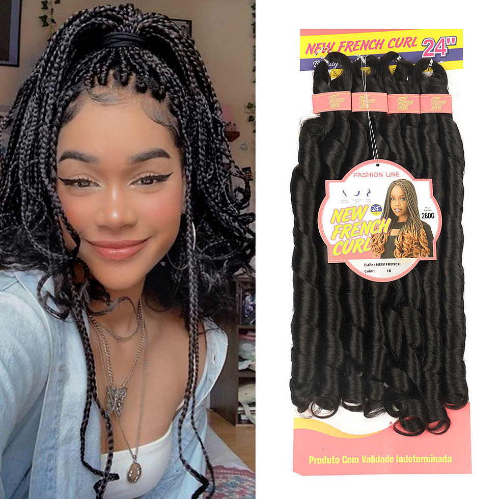 Thumbnail: Cabelo French Jumbo Ondulado Boho French Curl 280g 60cm Fibra Sintética Premium