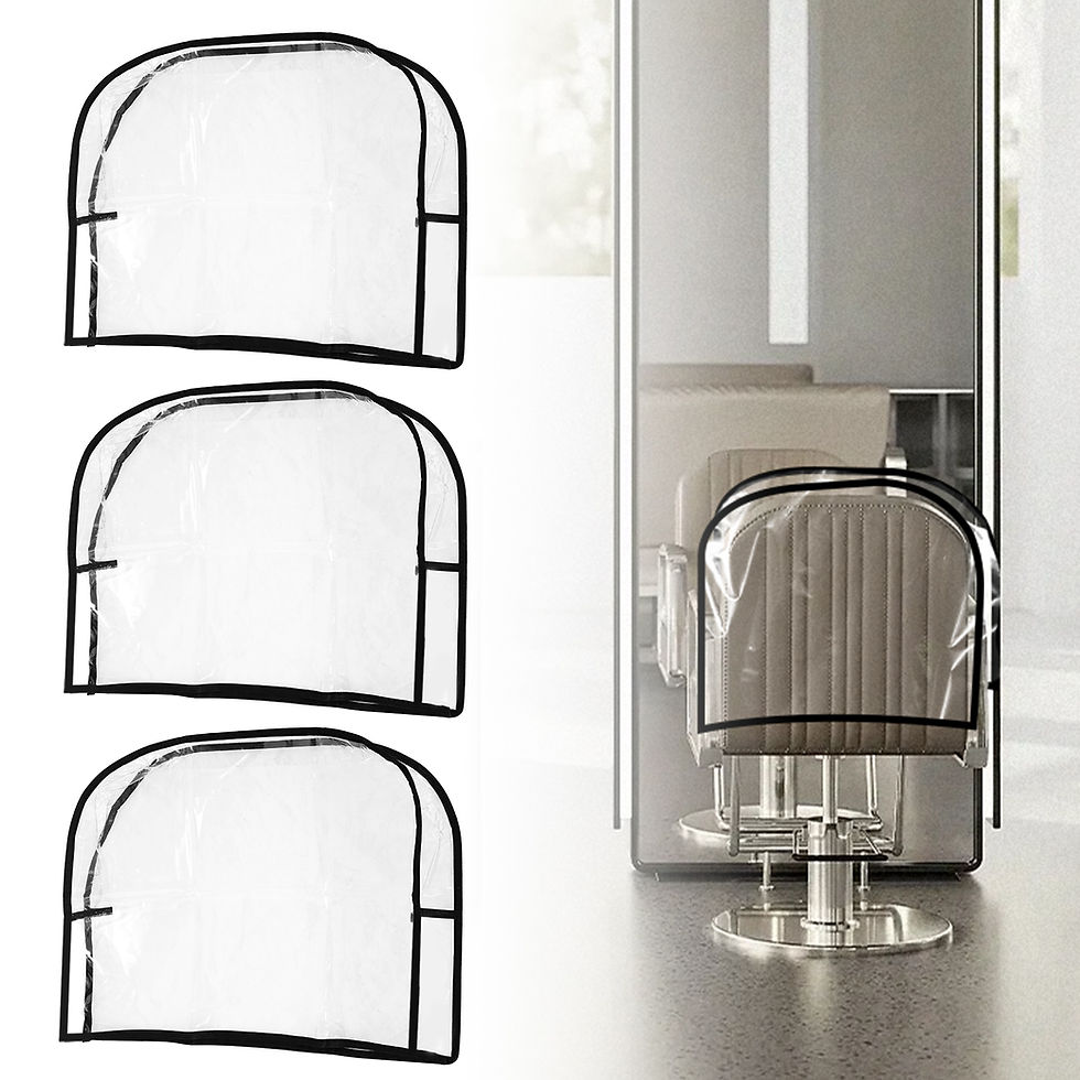 Thumbnail: 3Pcs Salon Chair Cover PVC Clear Hairdressing Chair Covers Protectors Universal 
