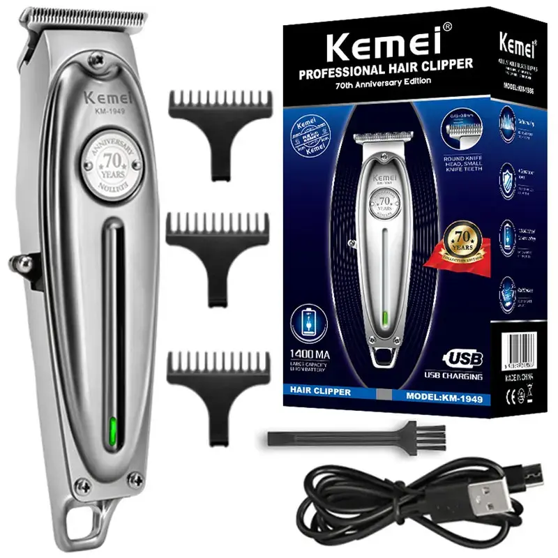 Thumbnail: Kemei 1949 Hair Clipper Finishing Hair Cutting Machine Electric Barber Full Meta