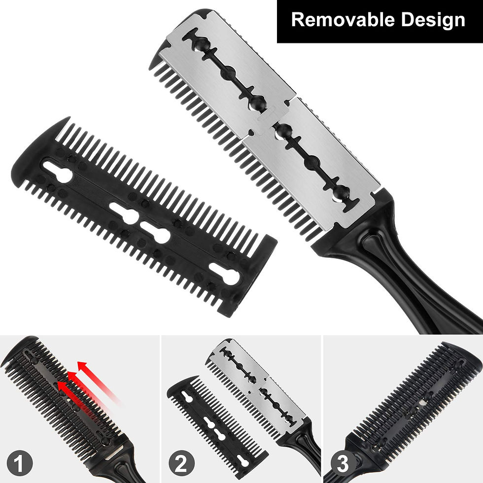 Thumbnail: Speciality Hair Cutting Comb Hair Brushes With Razor Blades Hair Trimmer Cutting