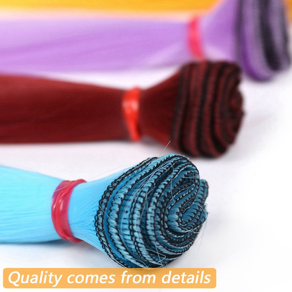 Thumbnail: 1/3 1/4/ 1/6 1/12 15cm High-temperature Wire Dolls Wigs Straight Synthetic Fiber
