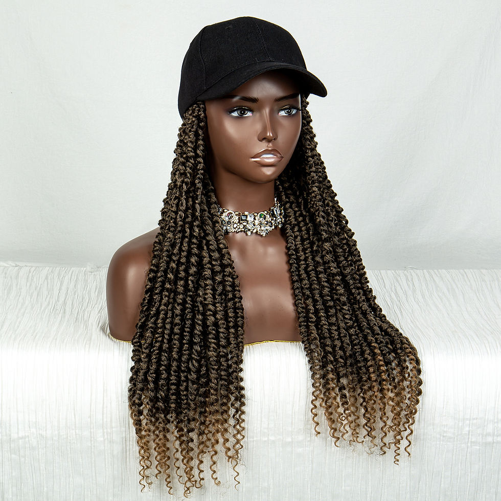 Thumbnail: Synthetic Short Passion Twists With Baseball Cap Machine Made Twist Braids Exten
