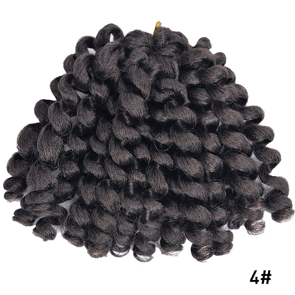 Thumbnail: Synthetic Ombre Braiding Hair Jumpy Wand Curl Crochet Braids Hair Extension for 