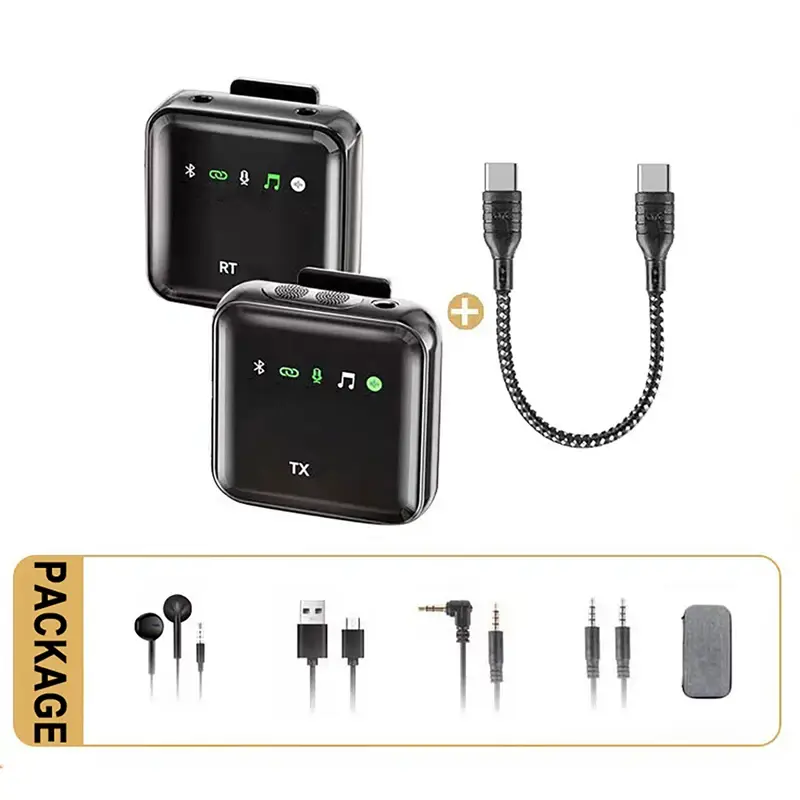 Thumbnail: 2.4G Wireless Lavalier Microphone System Audio Video Recording Microphone Mini B