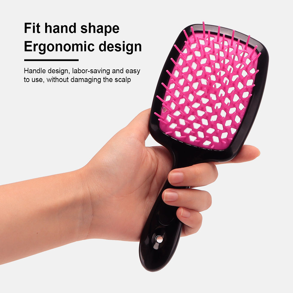 Thumbnail: Air Cushion Comb Tangled Hair Comb Hair Brush Massage Anti-static Hollow Out Wet