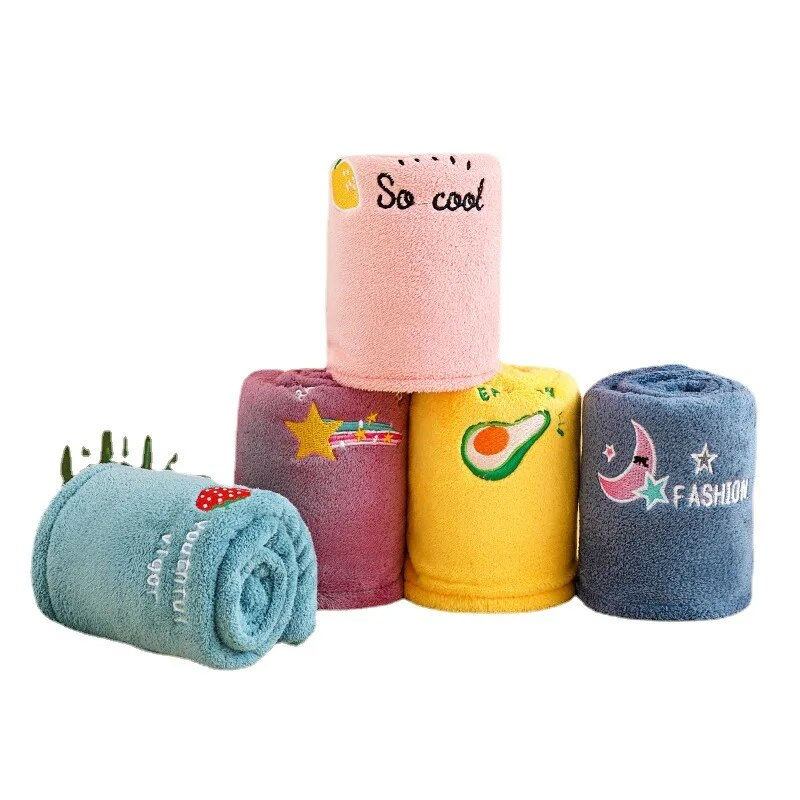 Thumbnail: 1pc Quickly Dry Hair Hat Super Absorbent Soft Bathroom Women Head Towels Girls C
