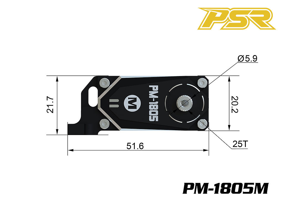 Thumbnail: PM-1805M, New Brushless Motor HV Low Profile Digital Servo