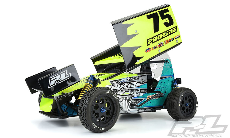 Thumbnail: Proline Showtime 2.2" Sprint Car 12mm Hex Rear Black Wheels (2) - PR2783-03