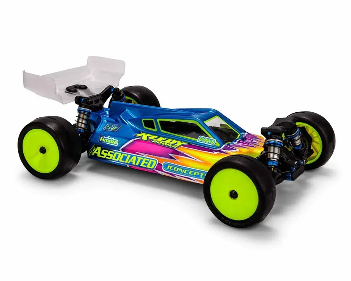 JConcepts Team Associated RC10B84 "P2" 1/10 4WD Buggy Body w/Turf Wing (Clear)