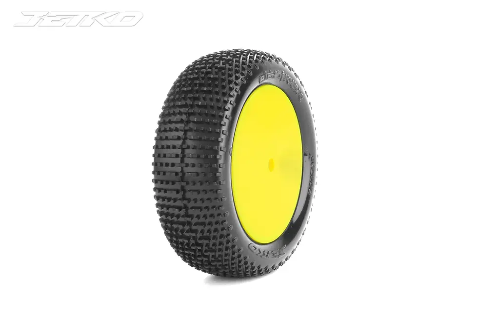 JETKO Desirer 1/10 2WD Front Buggy Yellow Mounted Tires (Pre-Glued)JKO2008DY