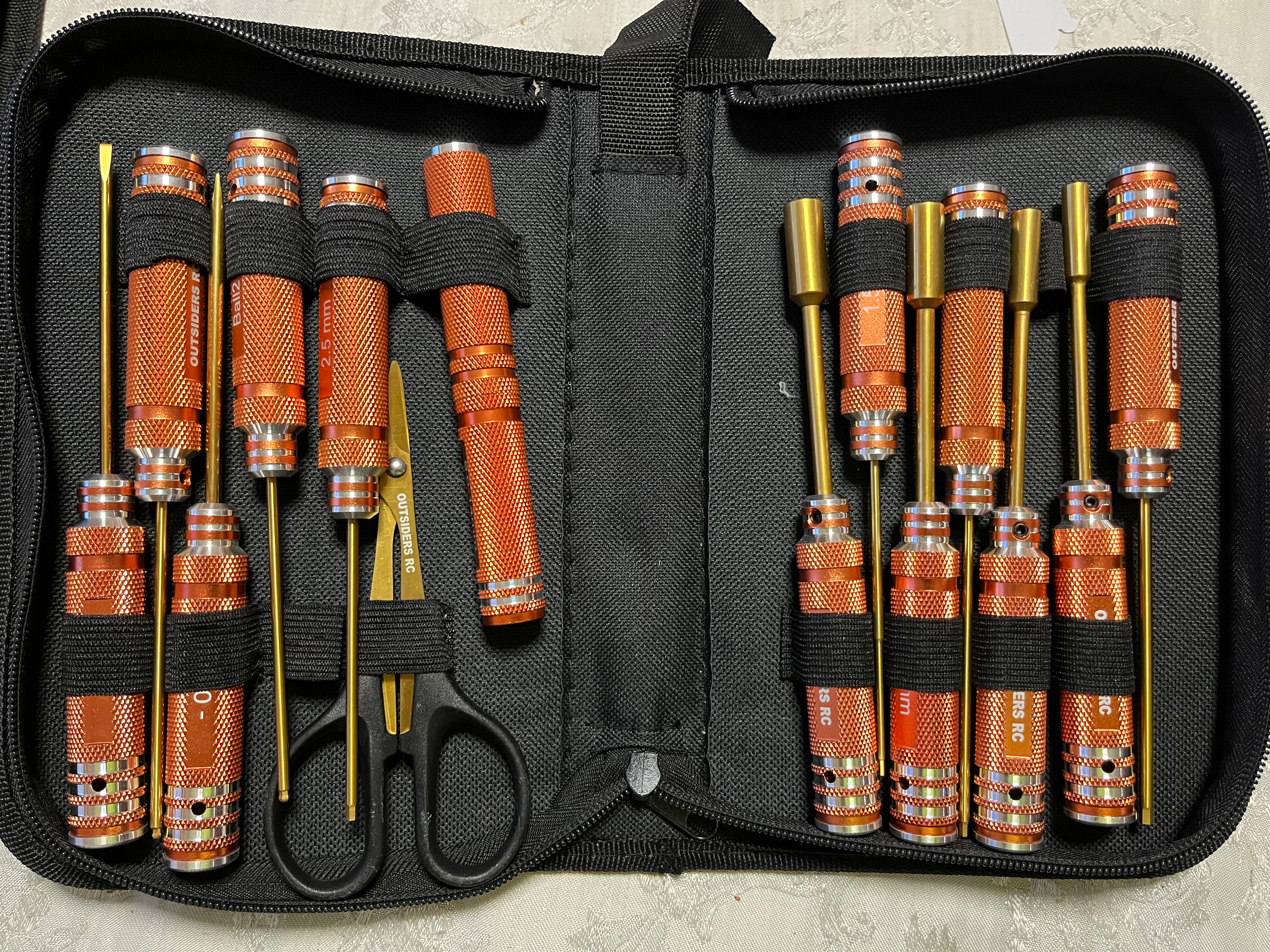 14 pcs RC Repair Tool Kit + Handy Pouch - Orange