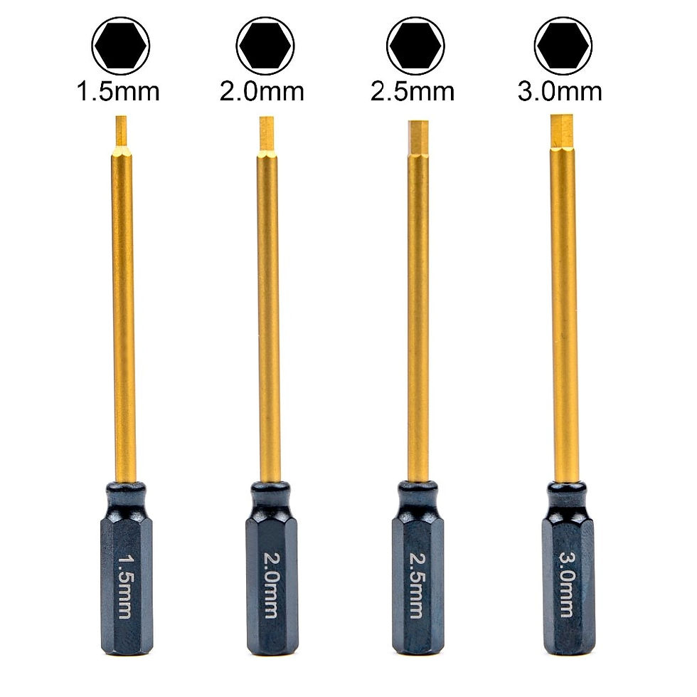 Thumbnail: 4pcs Durable Hard Alloy Steel Hex Wrenches Speed bits1.5/2.0/2.5/3.0mm