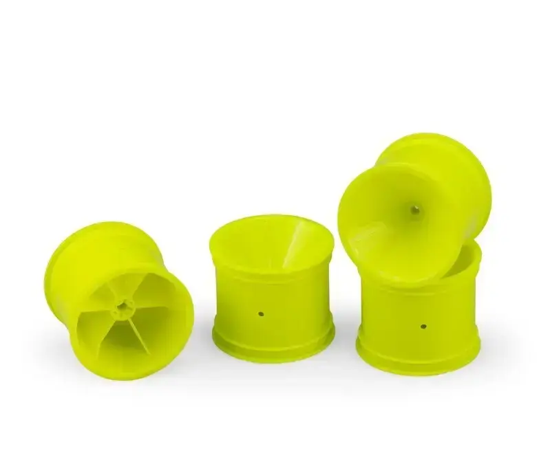 Mono, RC10T, T2, T3, GT, rear (3/16" axle) wheel - yellow, 4pc.