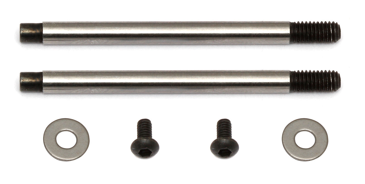 TEAM ASSOCIATED FT 3X27.5 MM SHOCK SHAFTS (V2), CHROME - 91620