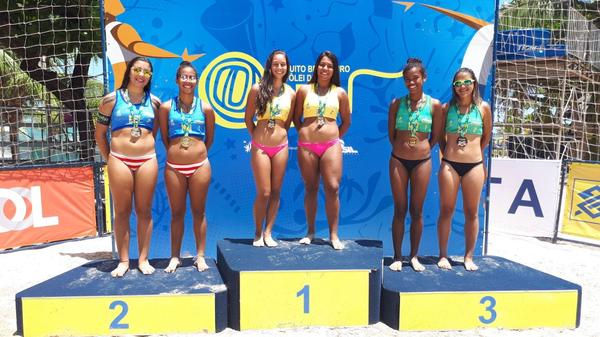 Aninha e Carol foram bronze na abertura do Circuito Sub-19, em Maceió - CBV/Divulgação