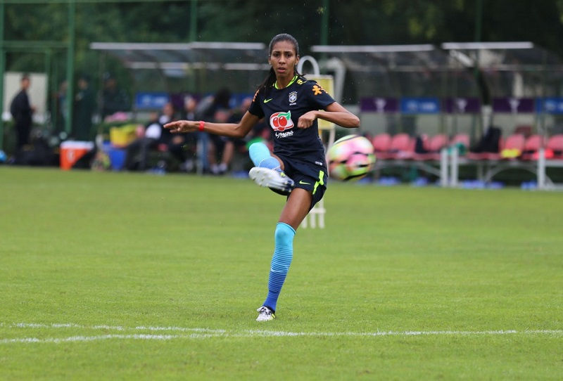 Bruna em treino para amistoso da seleção - Fernanda Coimbra/CBF