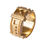 Thumbnail: Arrow Ring ring in 24 karat Gold Plated on Brass.