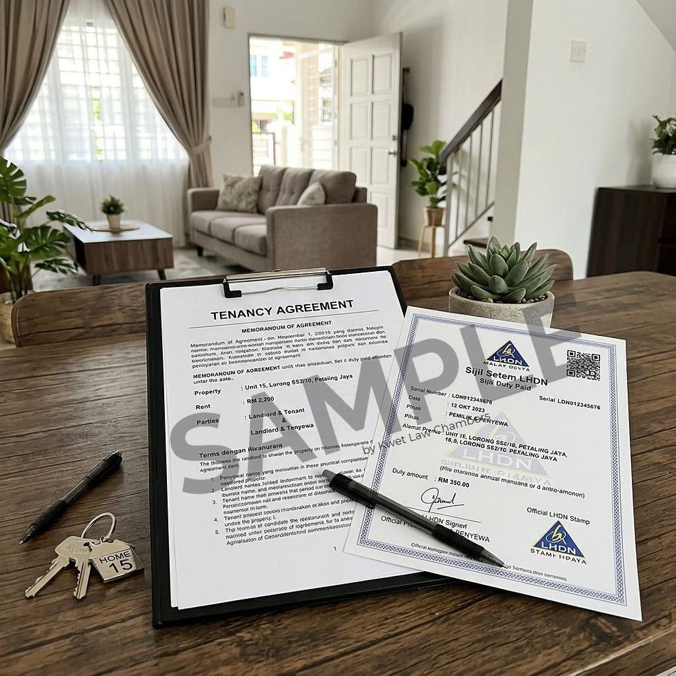 Sample of a tenancy agreement