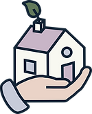 Right Hand Real Estate logo – a right hand holding a small house, symbolizing support for real estate agents.