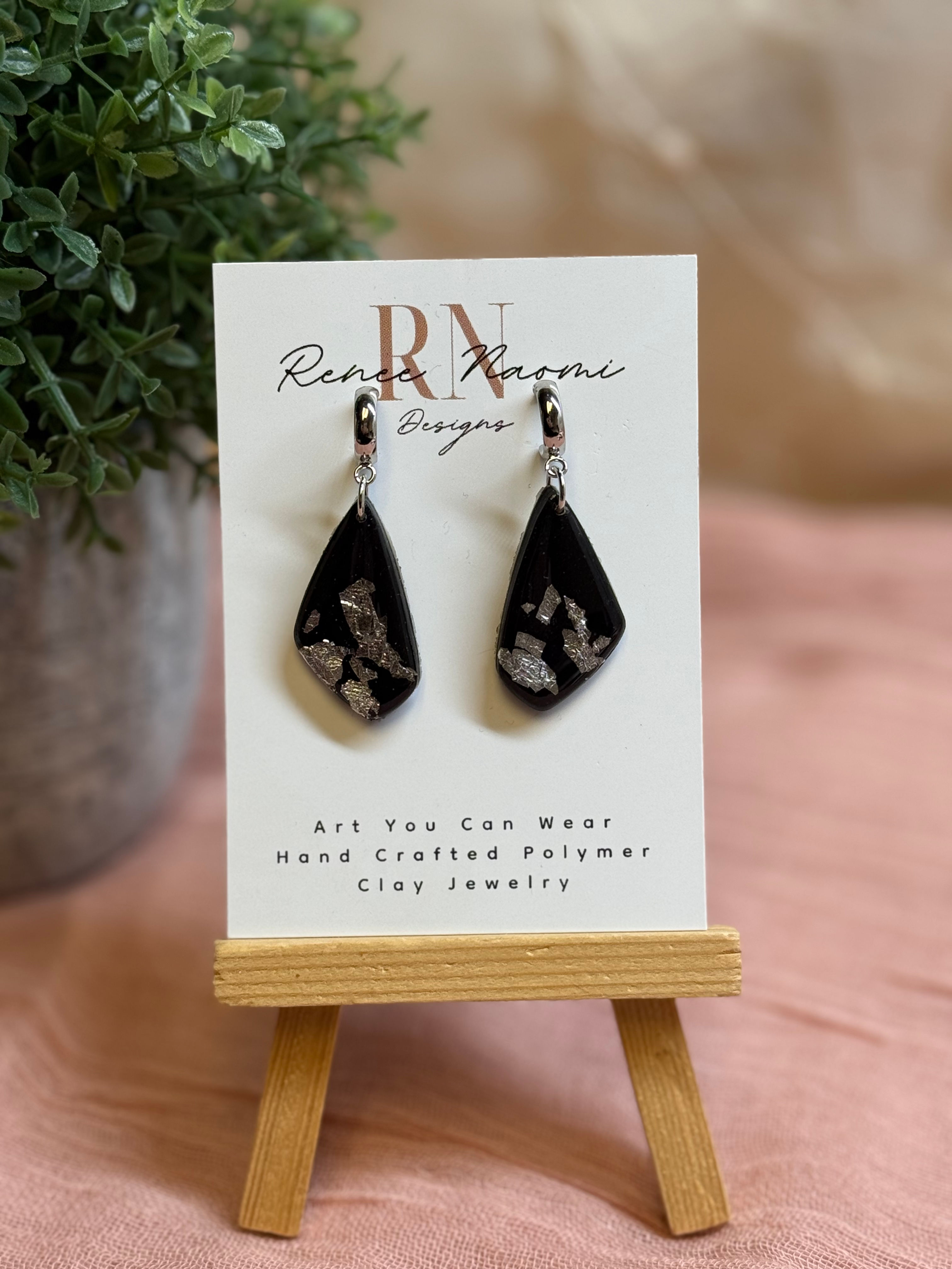 Black & Silver mini dagger dangle 