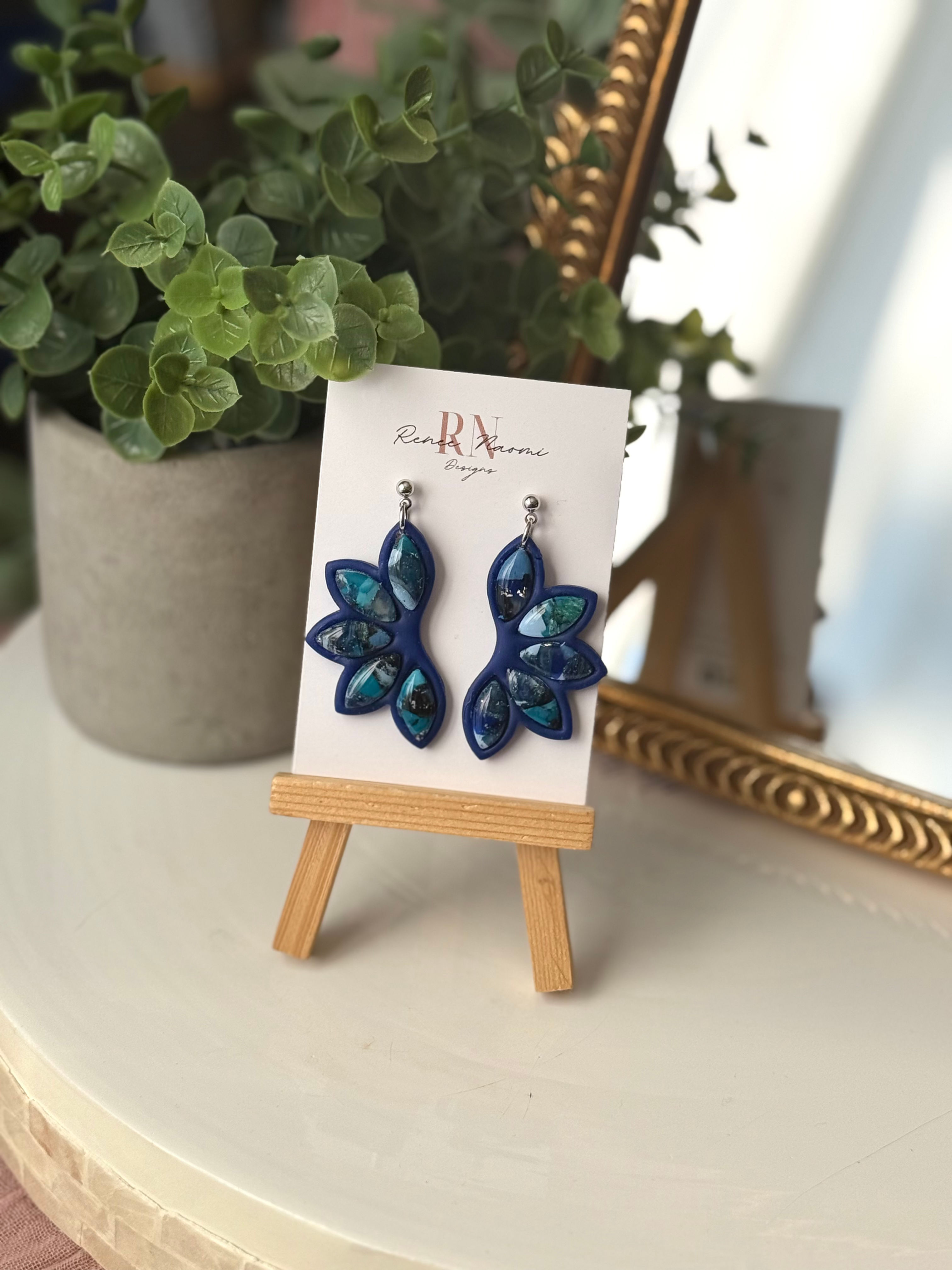 Blue Delta statement earring  