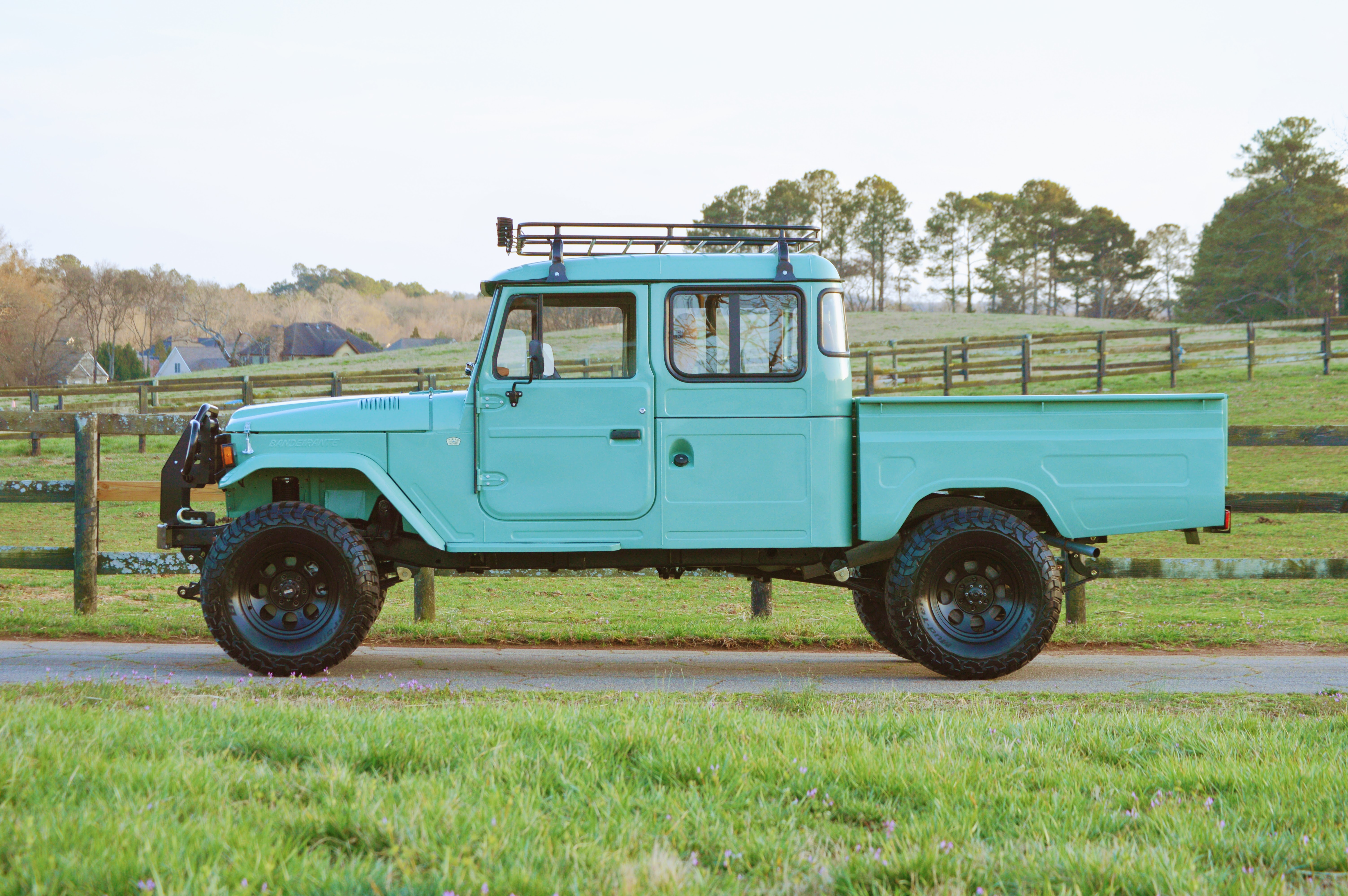 Restored Brazilian Toyota Bandeirante on the open road