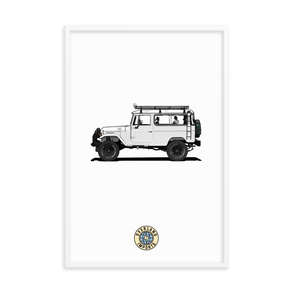 Extended Cab White Bandeirante Framed poster