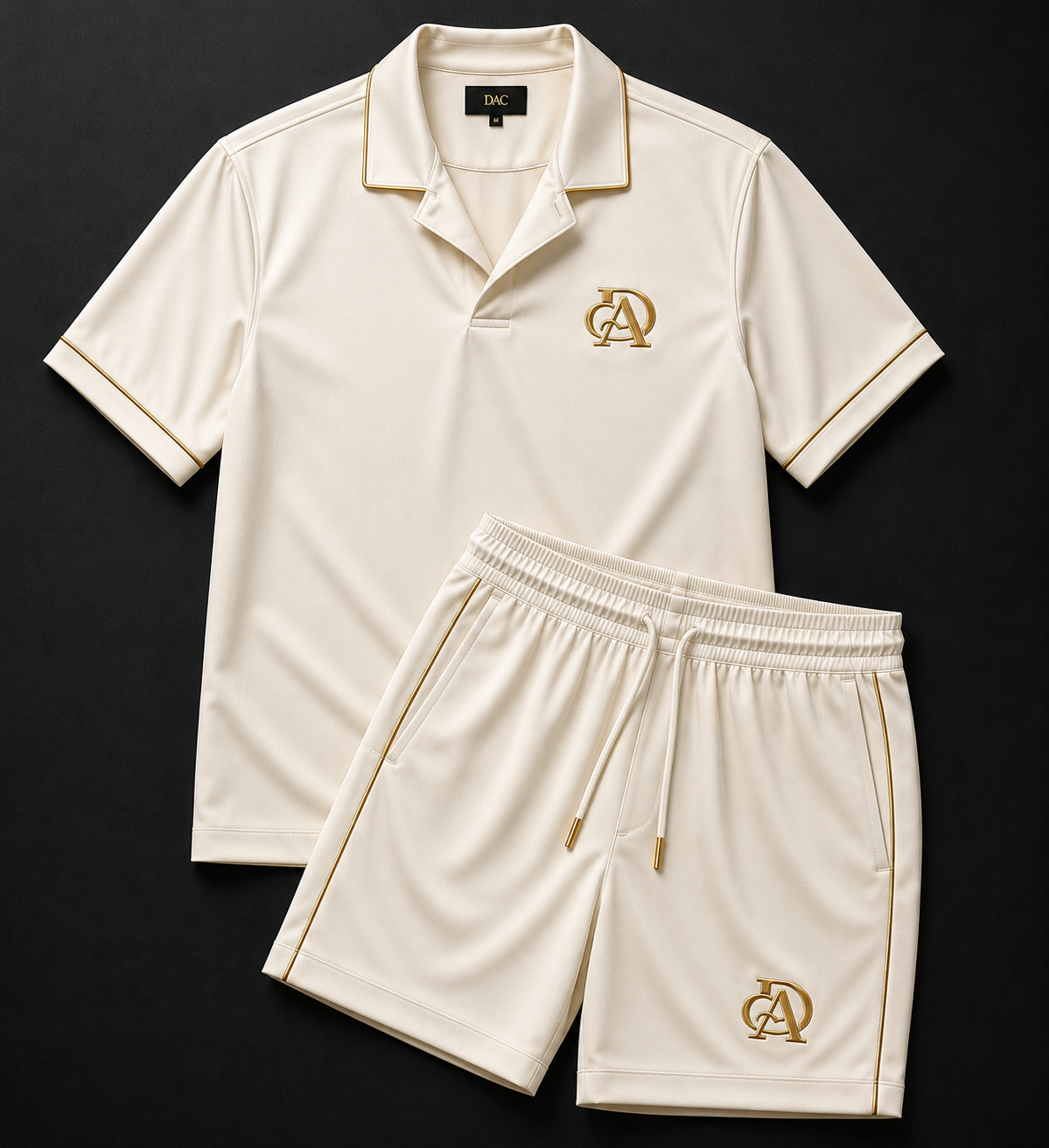 Black & Gold Shorts Set mockup