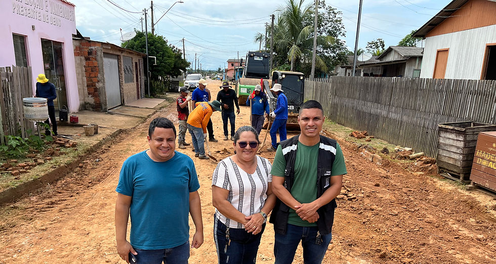 Os vereadores da Câmara Municipal de Manoel Urbano realizaram uma importante ação de fiscalização na obra de melhoramento das Ruas Manoel Batista e Novo Destino