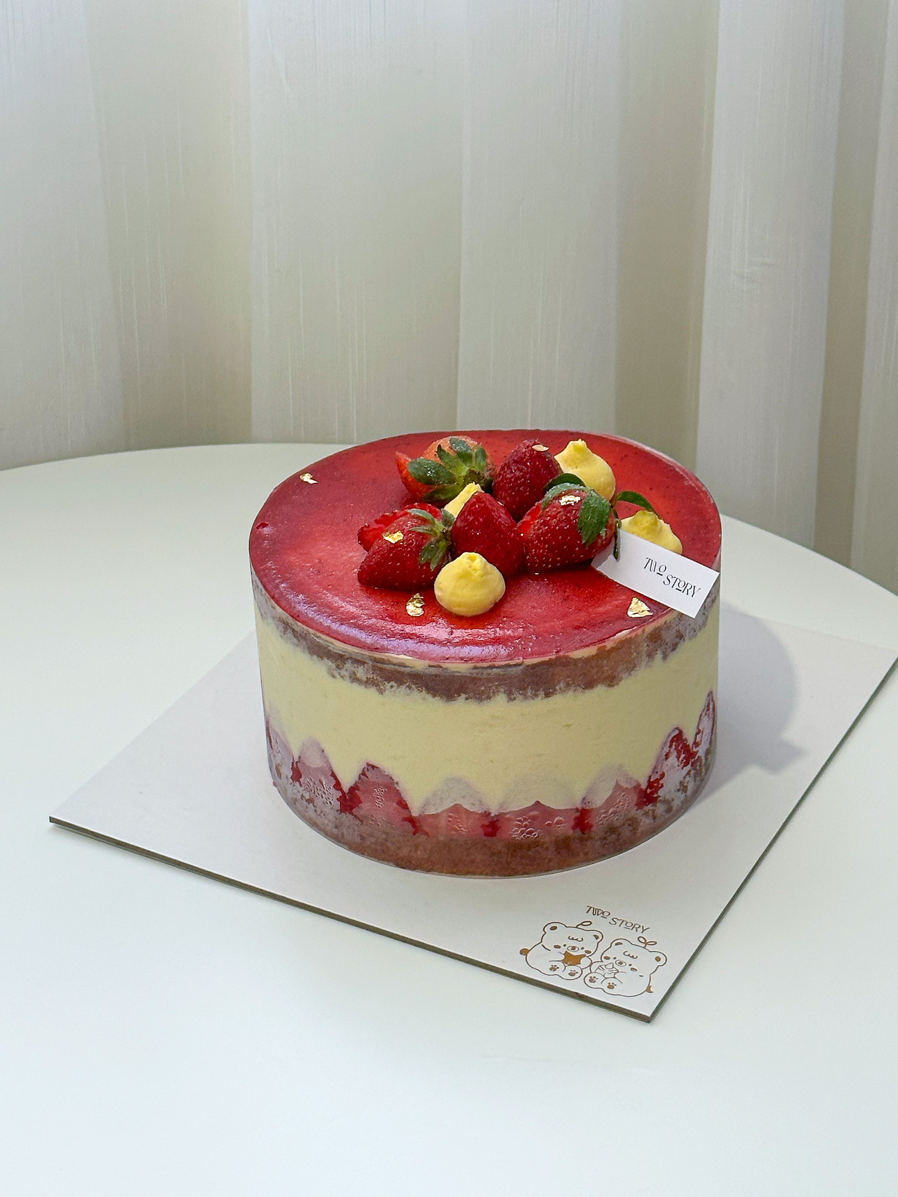 Strawberry Fraisier Cake