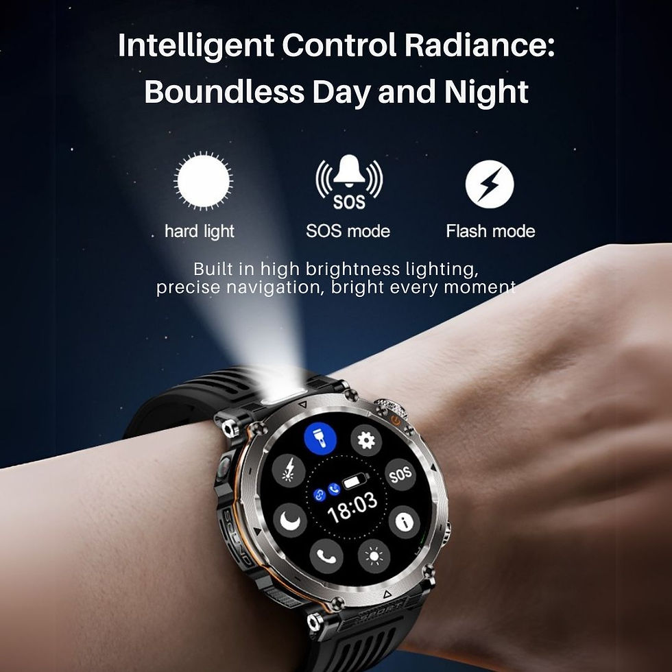 Thumbnail: Smart Watch For Men, Smartwatch With Wireless Calling, LED Lighting, Outdoor Spo