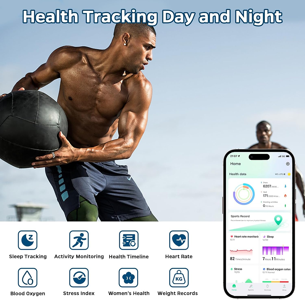 Thumbnail: Smart Health Tracking Ring, Waterproof Fitness Monitor for Activity & Sleep