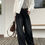Thumbnail: Fall Winter Thick Flocking Jeans Loose Casual High Waist Wide Leg Fleece Pants W