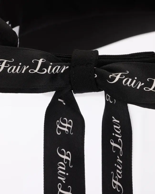Thumbnail: Side Logo Wide Ribbon Visor - Black