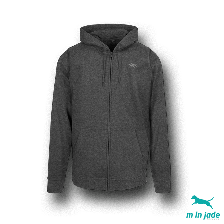 Miniaturbild: charcoal Kapuzen Sweatjacke Vorderansicht