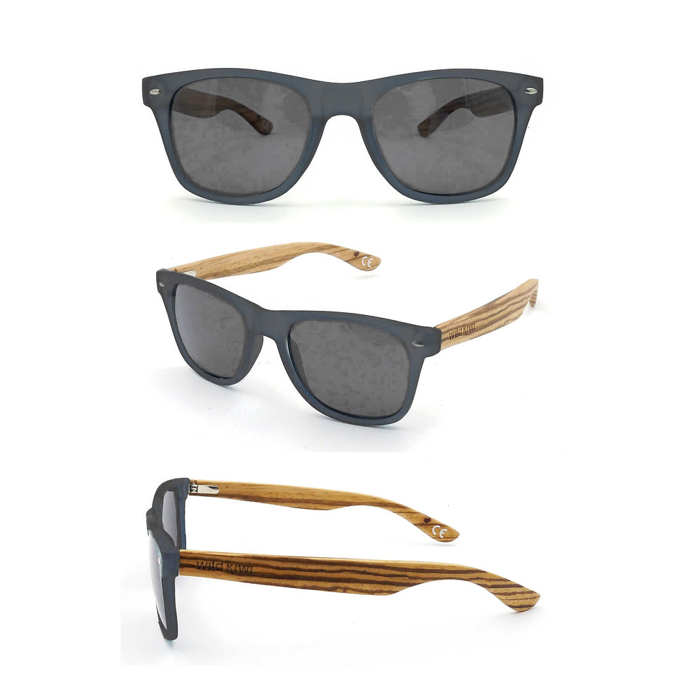 Thumbnail: SUNGLASSES ZEBRA WOOD BLUE 503SG